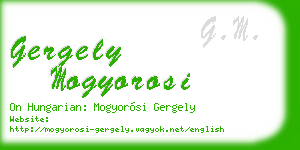 gergely mogyorosi business card